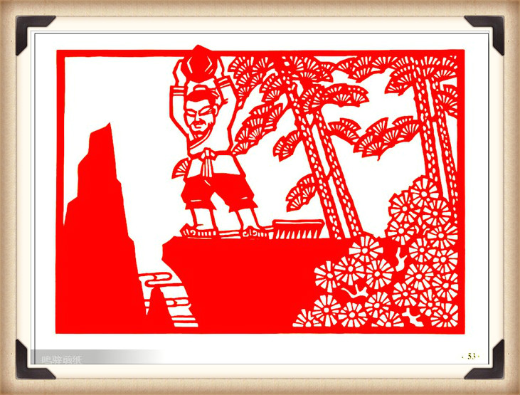 斗狼記剪紙藝術(shù)，高清剪紙連環(huán)畫圖集（54張）