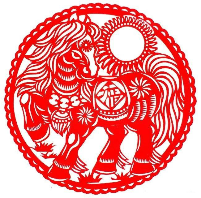 活潑可愛的小馬駒剪紙圖集(25張)，孫立峰作品