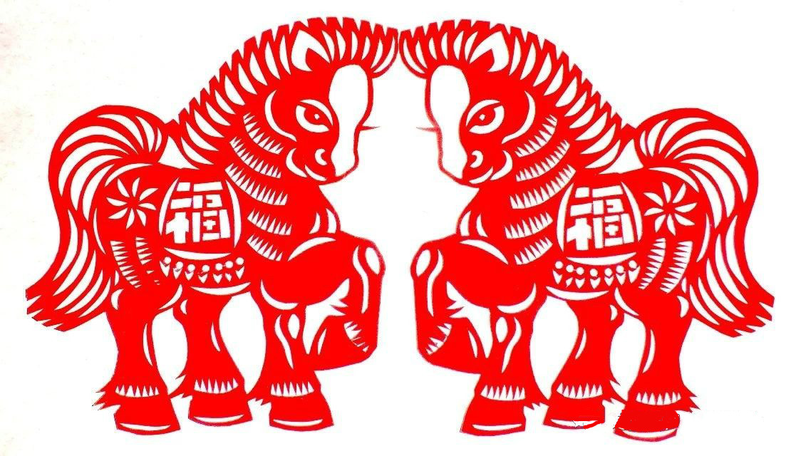 活潑可愛的小馬駒剪紙圖集(25張)，孫立峰作品