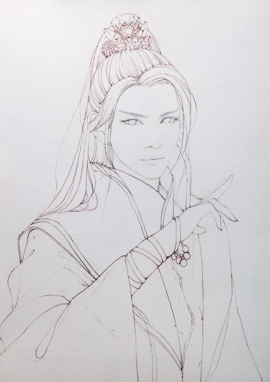 超詳細古風美男上色步驟圖，可收藏做臨摹圖集