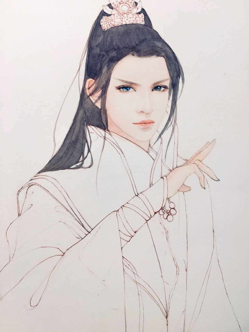 超詳細古風美男上色步驟圖，可收藏做臨摹圖集