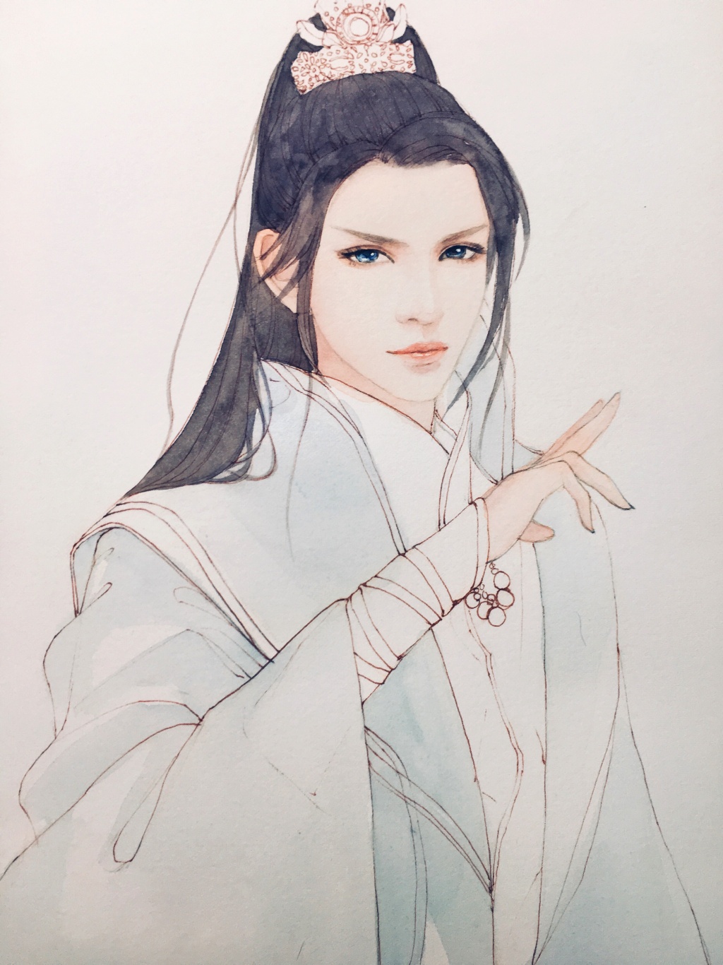 超詳細古風美男上色步驟圖，可收藏做臨摹圖集