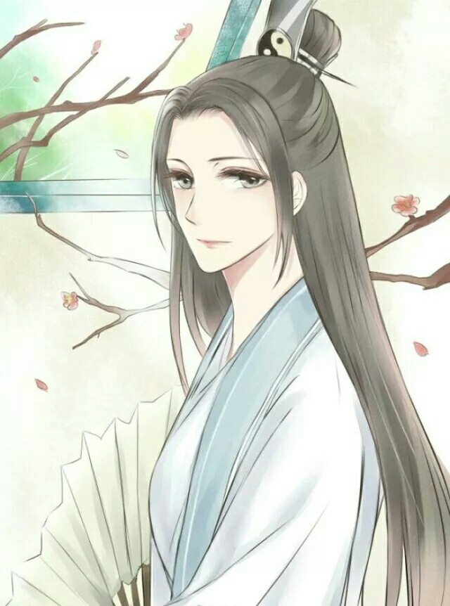 一組帥氣小哥哥古風圖片，手持折扇男生古風圖