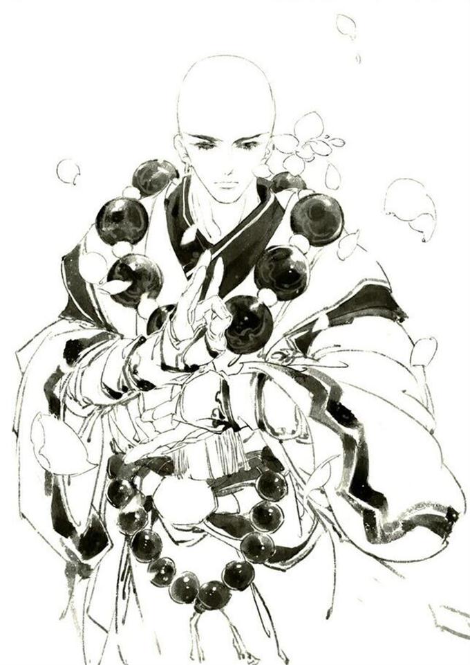 15張超帥古風美男線稿圖，古風人物線稿臨摹圖集