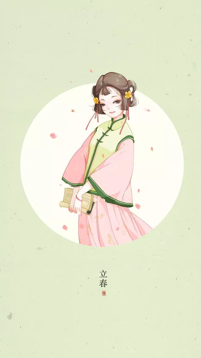 二十四節(jié)氣美人圖，唯美古風(fēng)手機(jī)壁紙圖集
