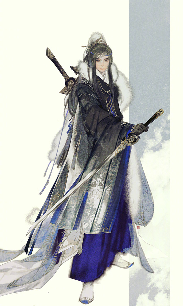 手繪劍三游戲人物成男圖片，超帥美男古風(fēng)圖集