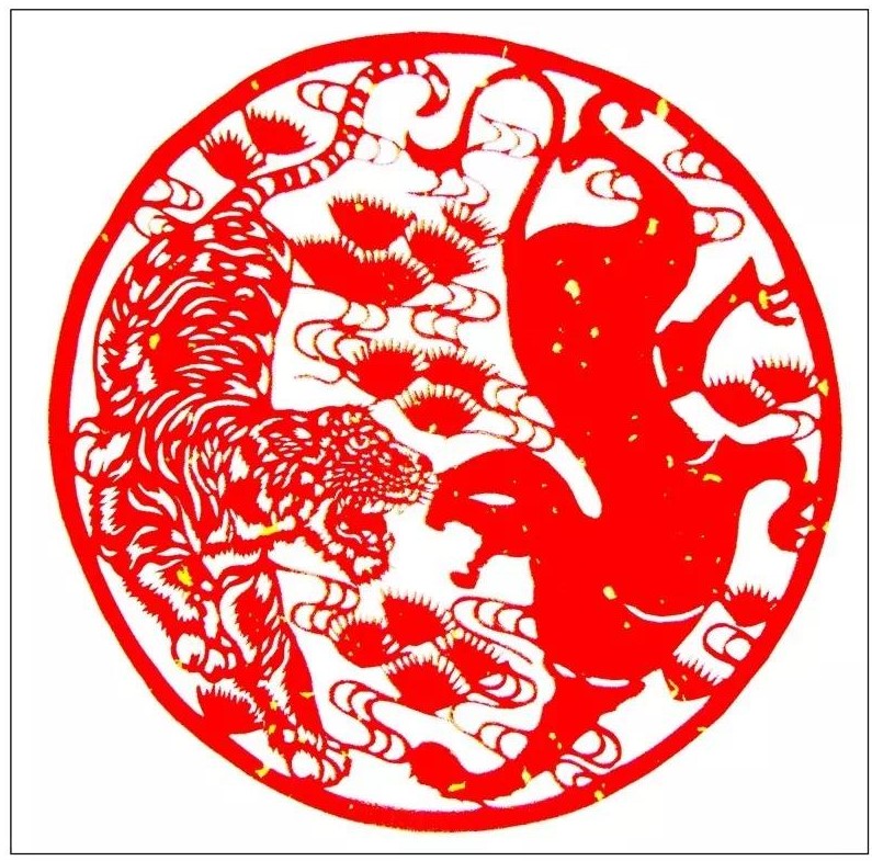 寅——賞“虎”剪紙，23張虎剪紙圖集
