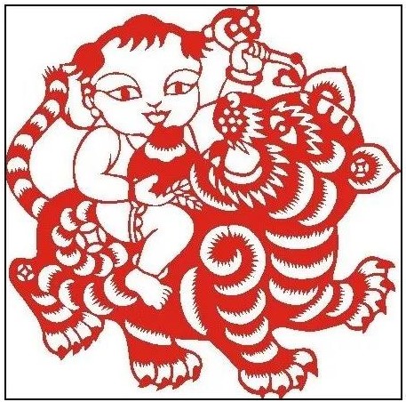寅——賞“虎”剪紙，23張虎剪紙圖集