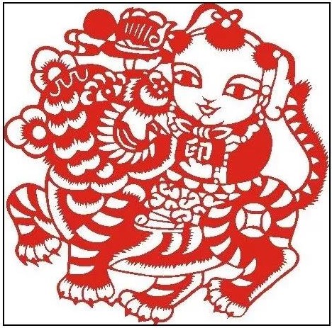 寅——賞“虎”剪紙，23張虎剪紙圖集