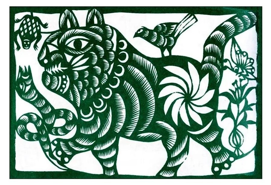 寅——賞“虎”剪紙，23張虎剪紙圖集