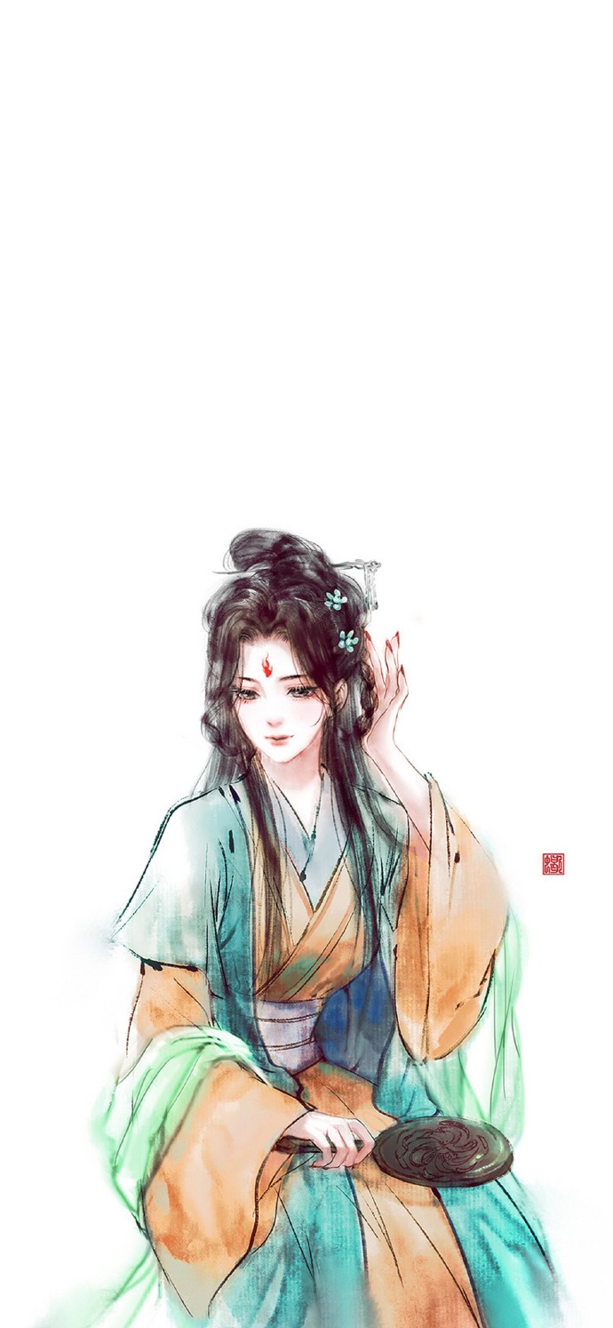 簡約古風(fēng)女子手機(jī)壁紙圖，唯美古風(fēng)女子圖片