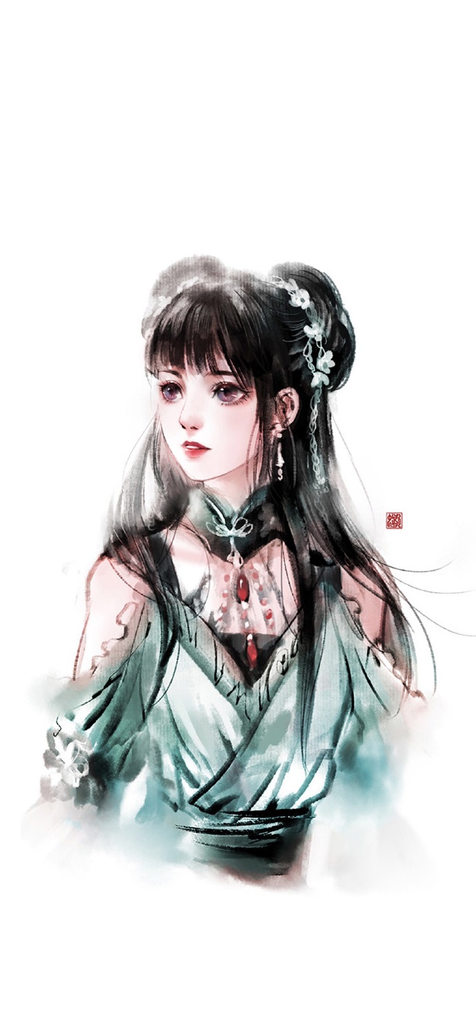 簡約古風(fēng)女子手機(jī)壁紙圖，唯美古風(fēng)女子圖片