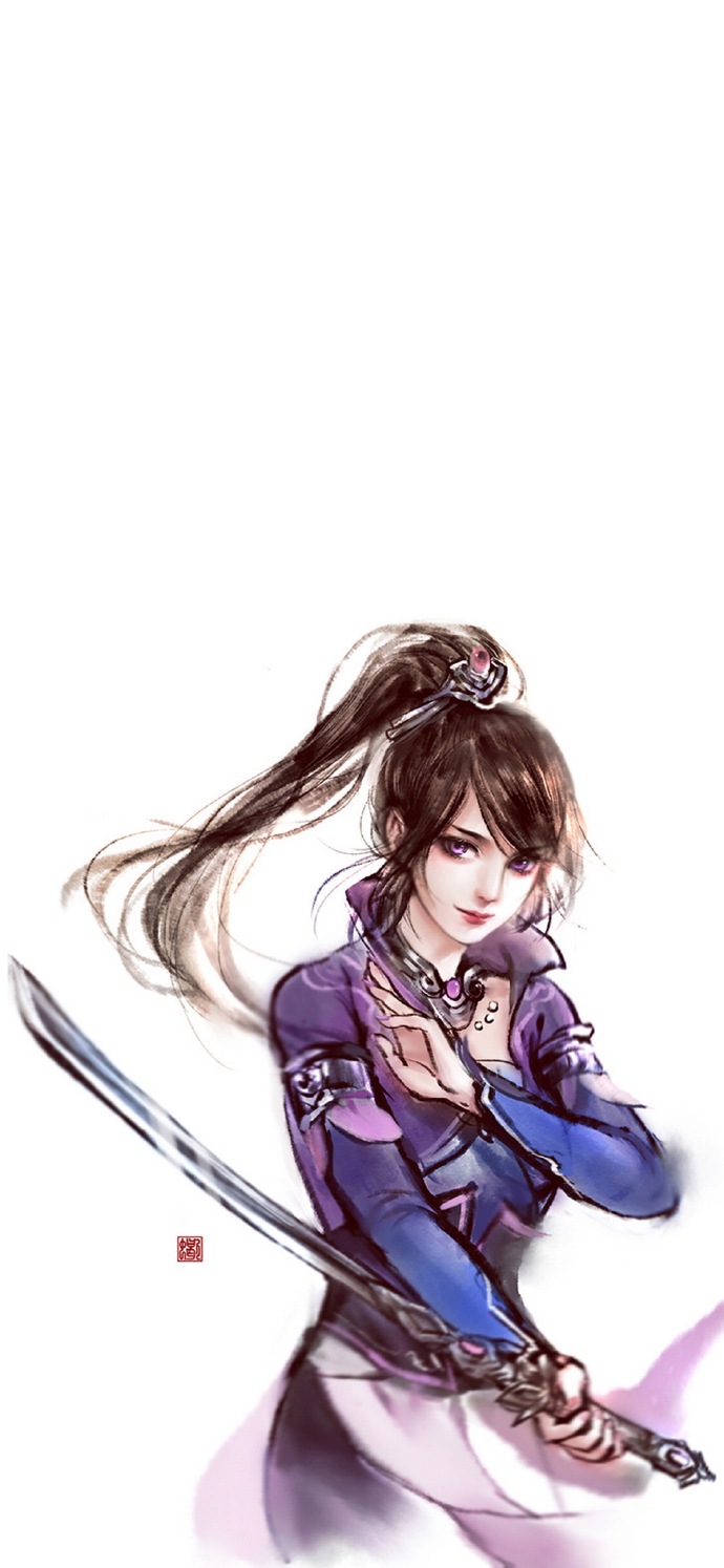 簡約古風(fēng)女子手機(jī)壁紙圖，唯美古風(fēng)女子圖片