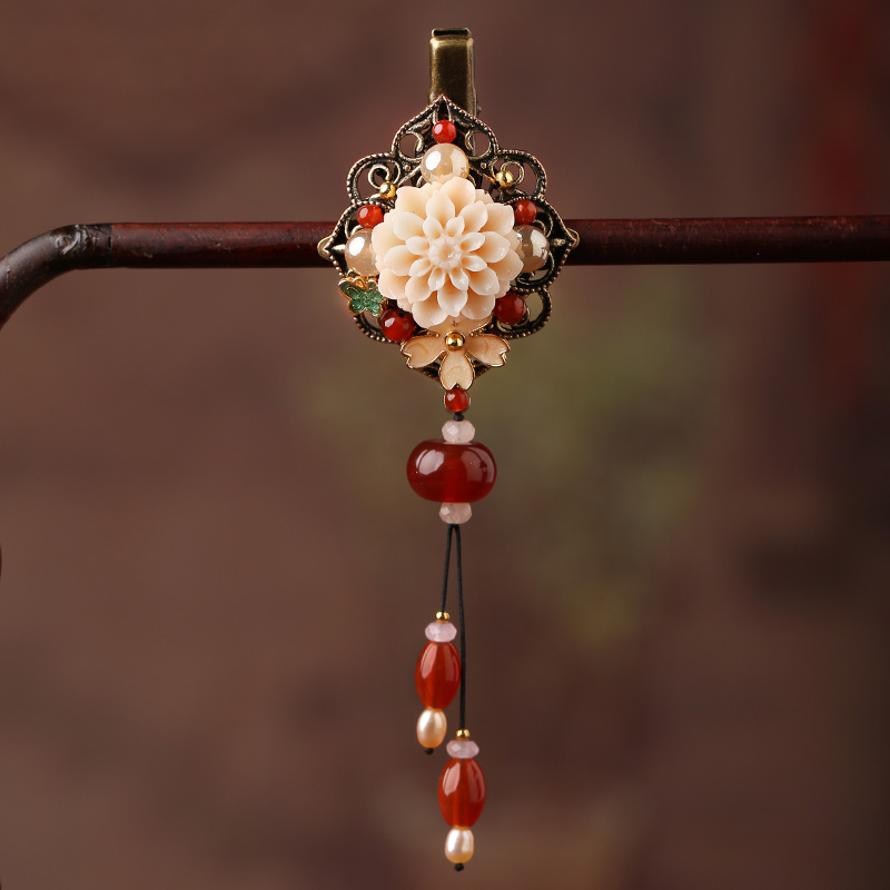 唯美精致古風頭飾，樹脂花開的美！