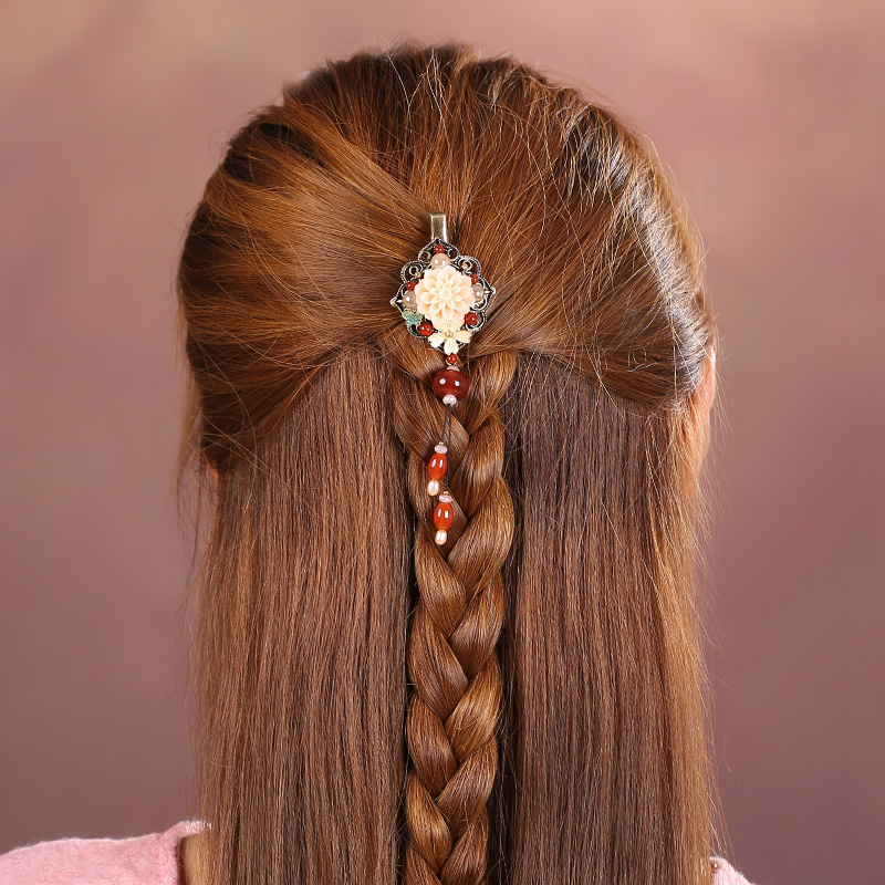 唯美精致古風頭飾，樹脂花開的美！