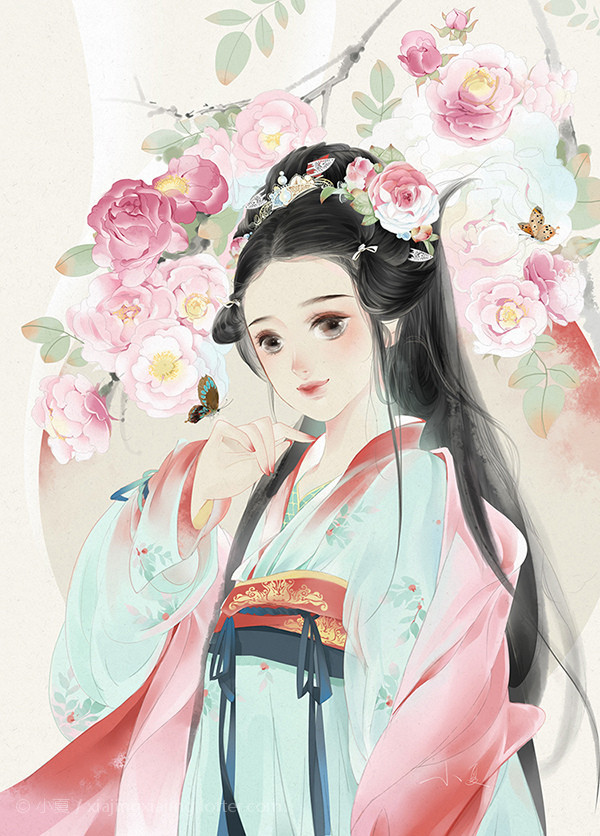 超可愛古風(fēng)女子圖集，唯美萌妹子古風(fēng)圖片