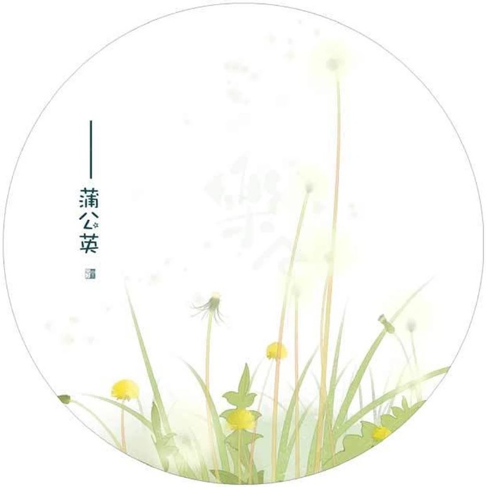 清新植物花卉插畫，可作頭像的插畫圖片