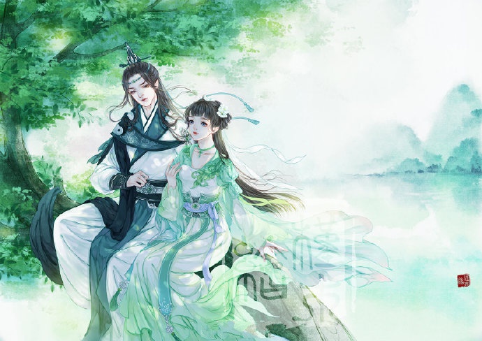 超甜的古風(fēng)情侶圖集，清新唯美古風(fēng)圖片（19張）