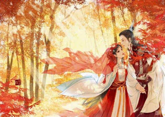 超甜的古風(fēng)情侶圖集，清新唯美古風(fēng)圖片（19張）