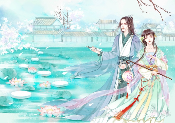 超甜的古風(fēng)情侶圖集，清新唯美古風(fēng)圖片（19張）