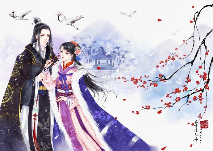 超甜的古風(fēng)情侶圖集，清新唯美古風(fēng)圖片（19張）