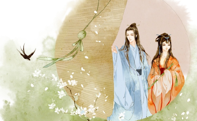 高清古風(fēng)情侶圖集(52張)，超恩愛(ài)甜蜜的古風(fēng)圖片