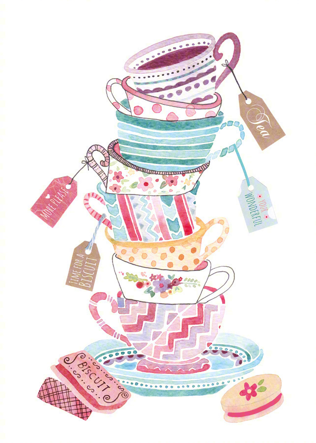 唯美粉色系插畫圖片，充滿少女心的插畫圖集