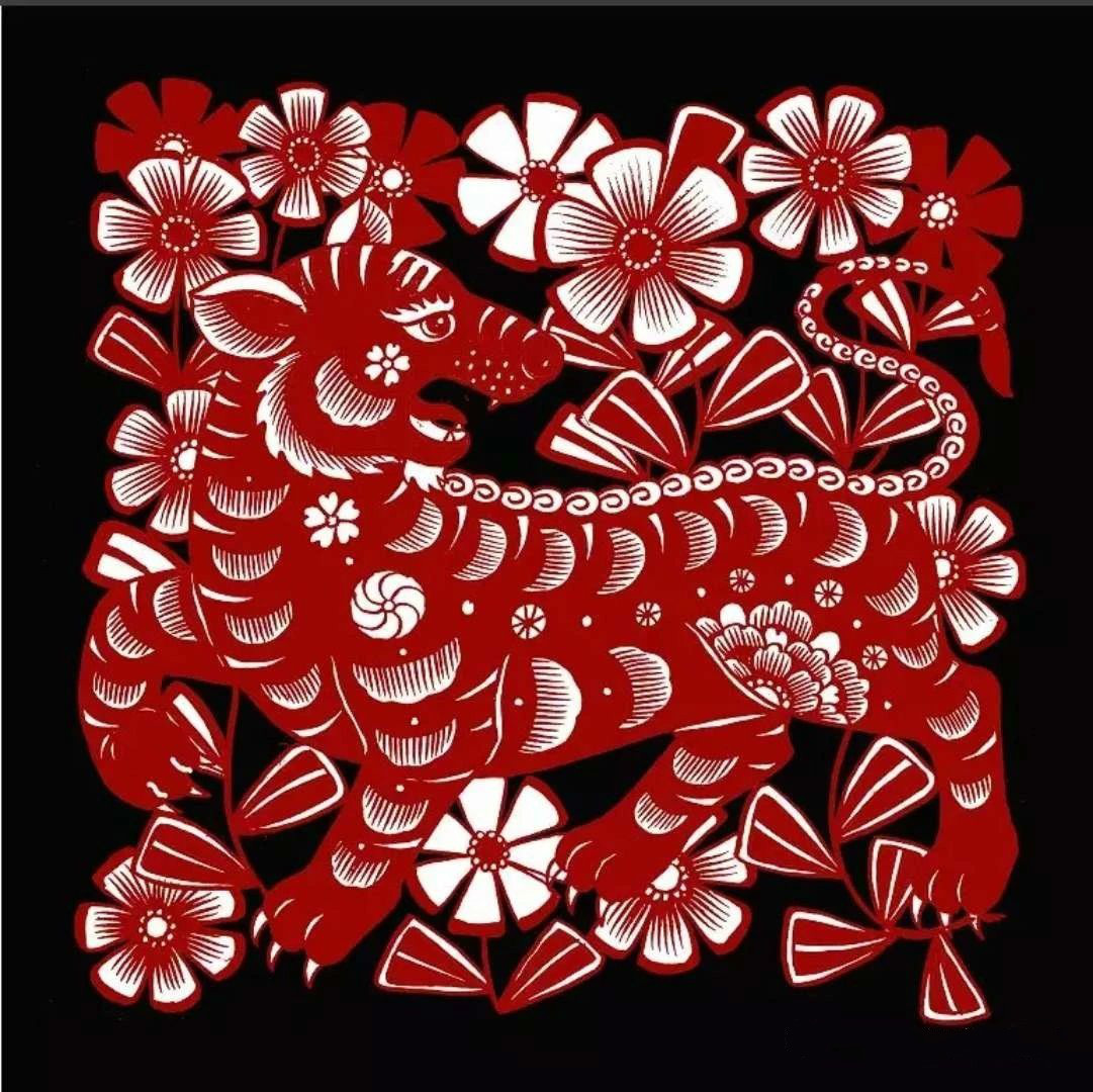 紅與黑的剪紙藝術(shù)，曹文峰十二生肖剪紙作品