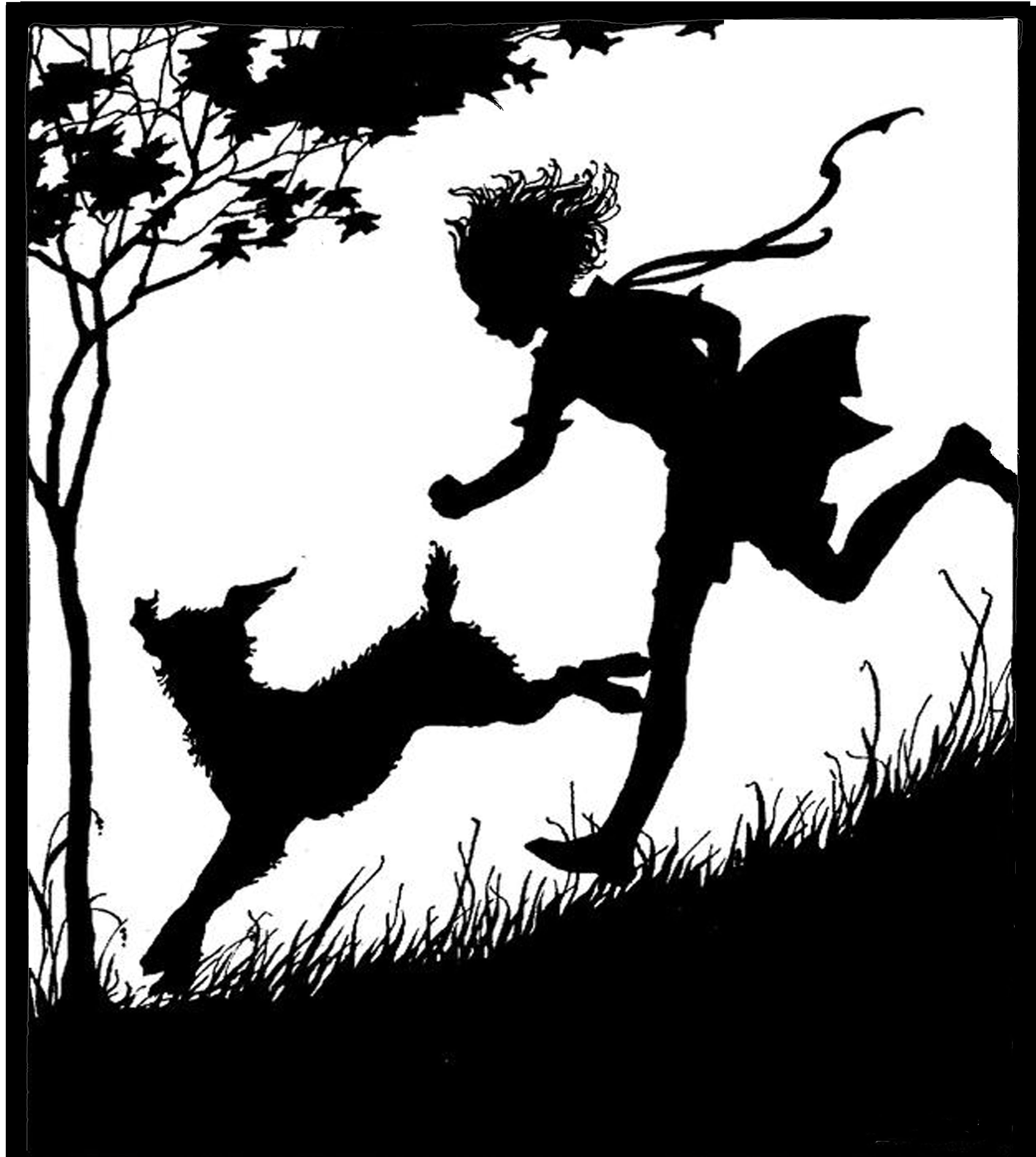 黑白童趣剪紙(26張)，西方剪影作品欣賞