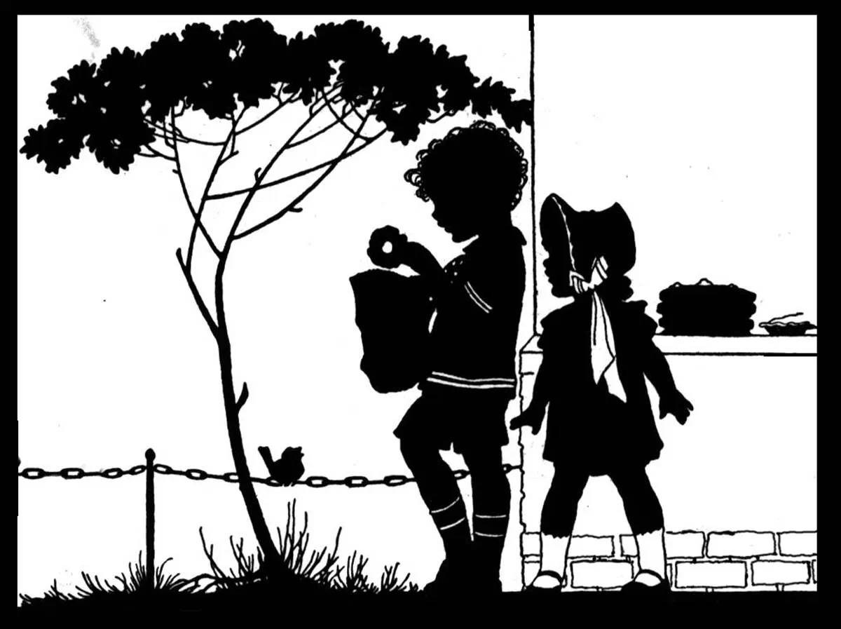 黑白童趣剪紙(26張)，西方剪影作品欣賞