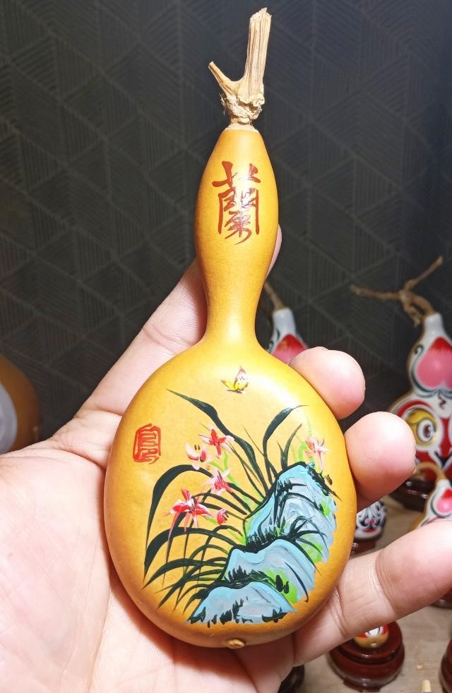 手繪梅蘭菊竹葫蘆，彩繪葫蘆驚艷眾人