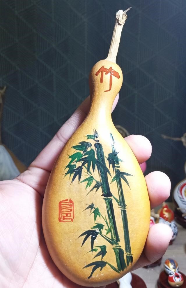 手繪梅蘭菊竹葫蘆，彩繪葫蘆驚艷眾人