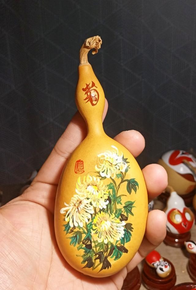 手繪梅蘭菊竹葫蘆，彩繪葫蘆驚艷眾人