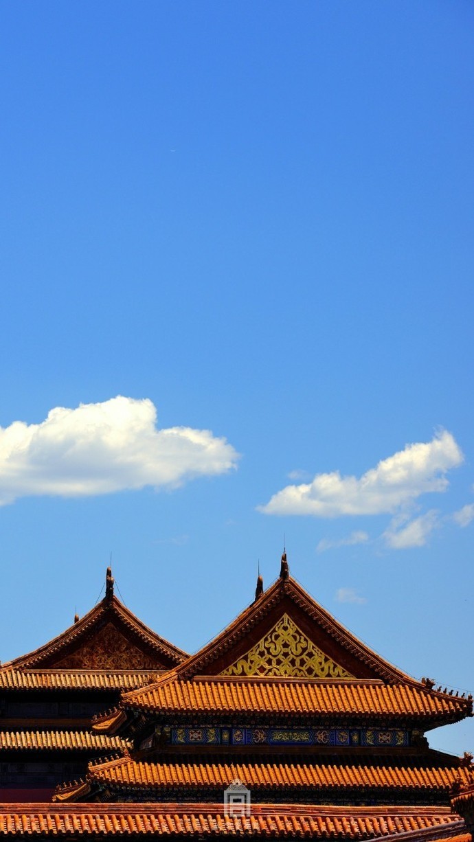 超美故宮古建筑圖片，紫禁之巔白云無盡