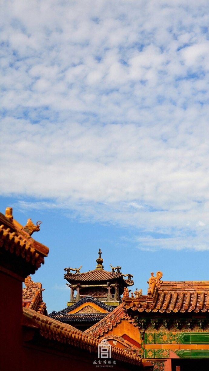 超美故宮古建筑圖片，紫禁之巔白云無盡