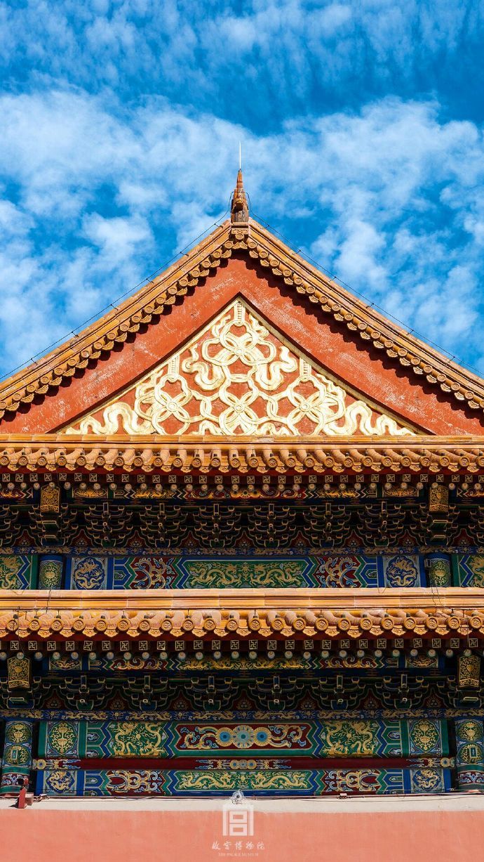 超美故宮古建筑圖片，紫禁之巔白云無盡