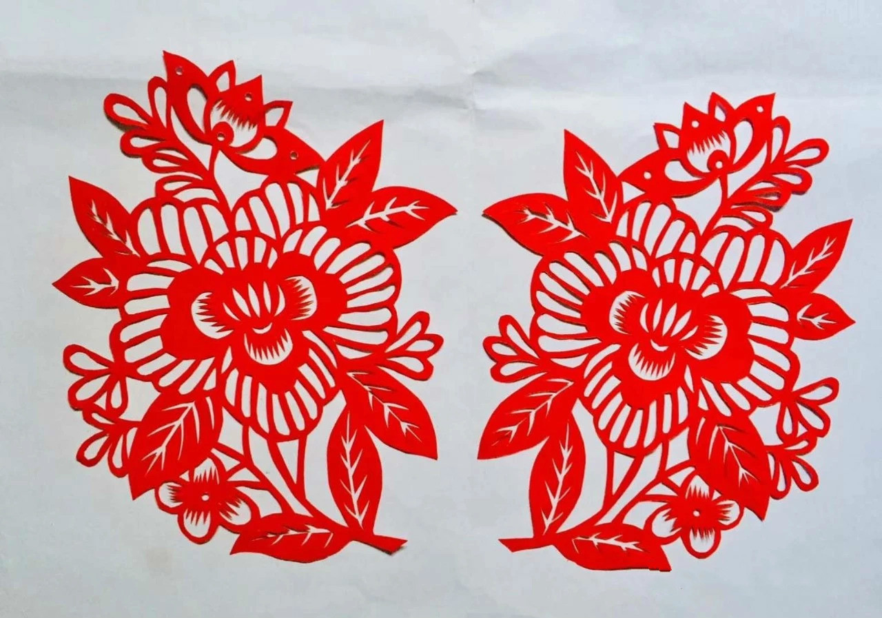 信手剪花花燦爛(20張)，張彬老師剪紙作品