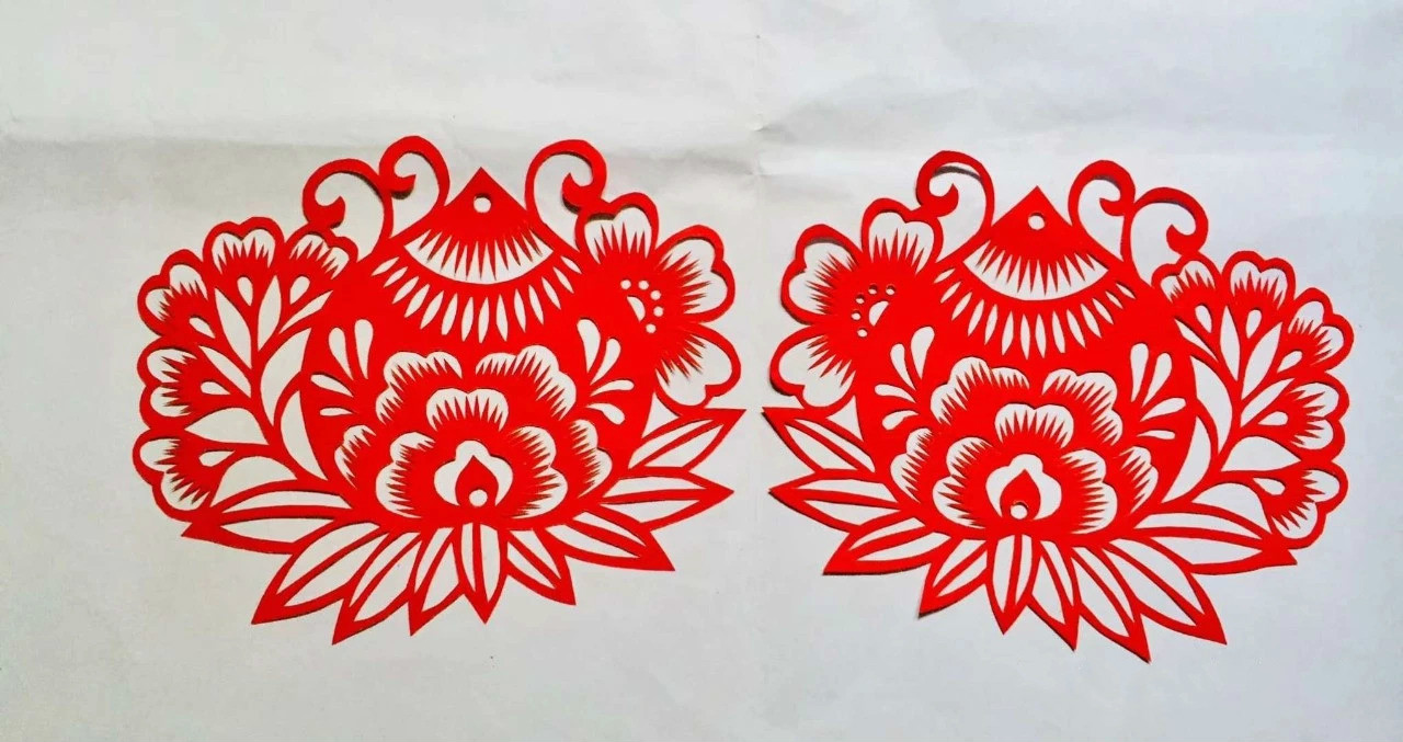 信手剪花花燦爛(20張)，張彬老師剪紙作品