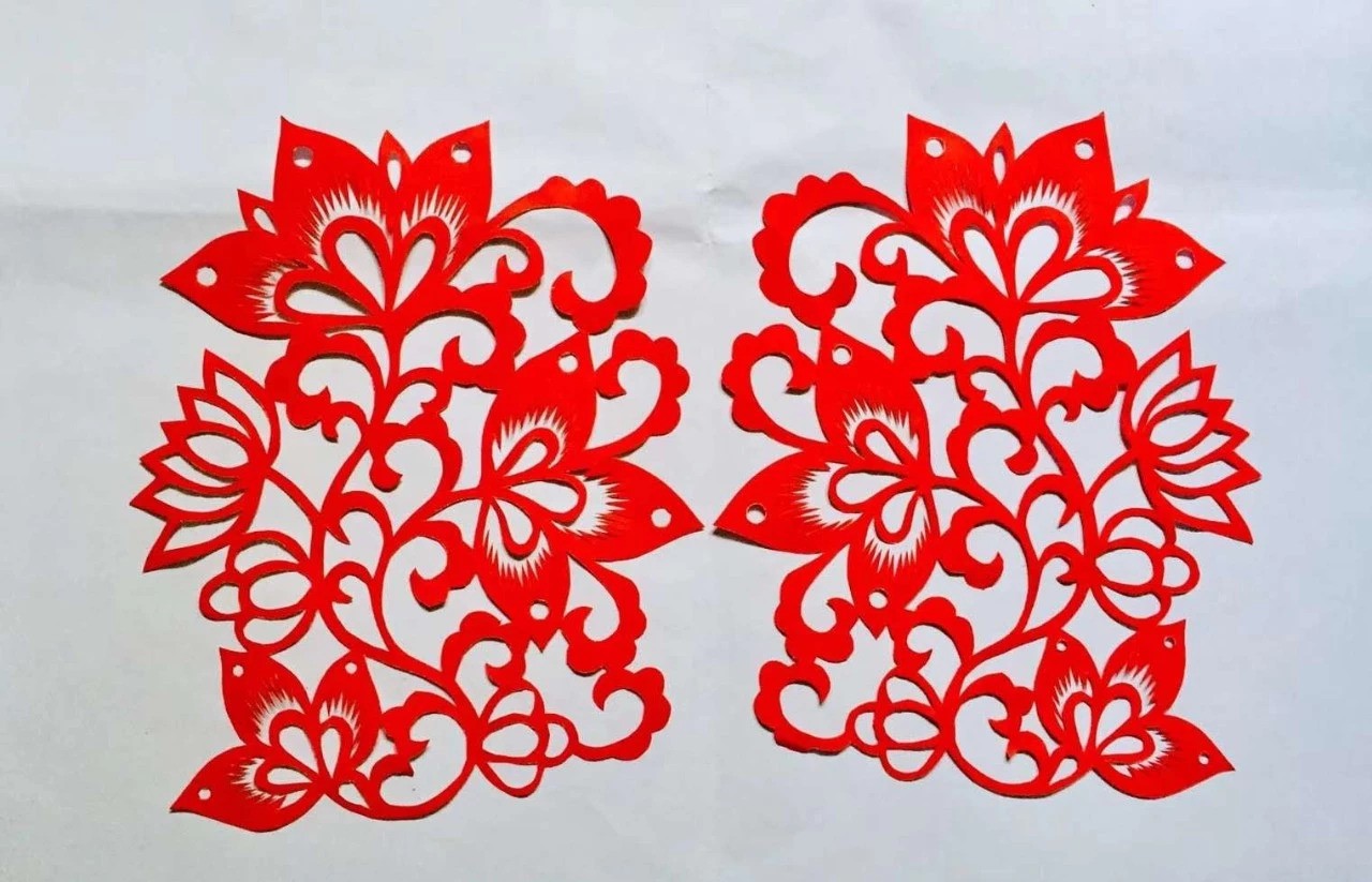 信手剪花花燦爛(20張)，張彬老師剪紙作品