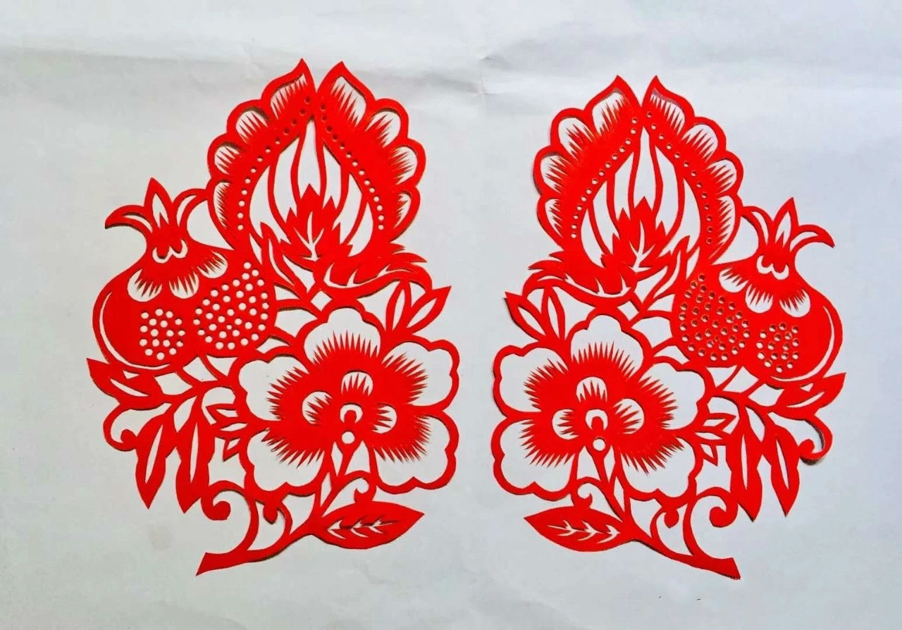 信手剪花花燦爛(20張)，張彬老師剪紙作品