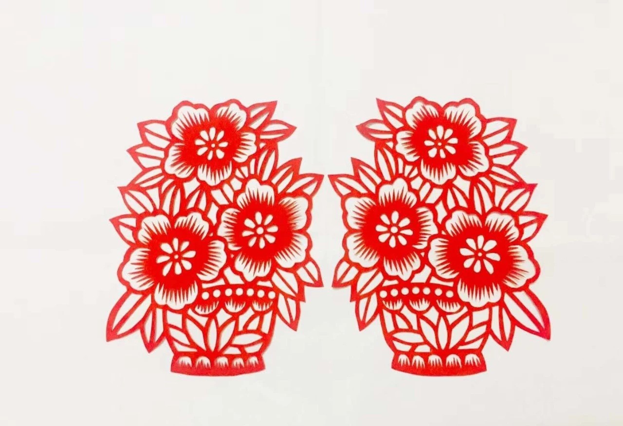 信手剪花花燦爛(20張)，張彬老師剪紙作品