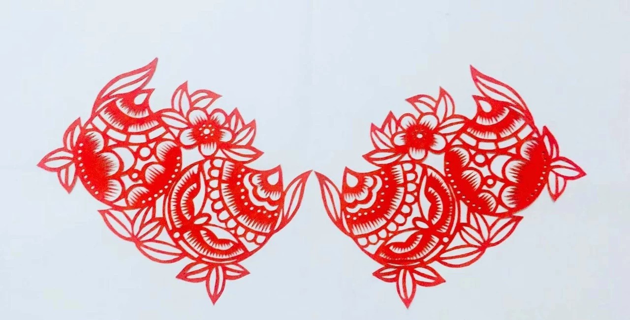 信手剪花花燦爛(20張)，張彬老師剪紙作品