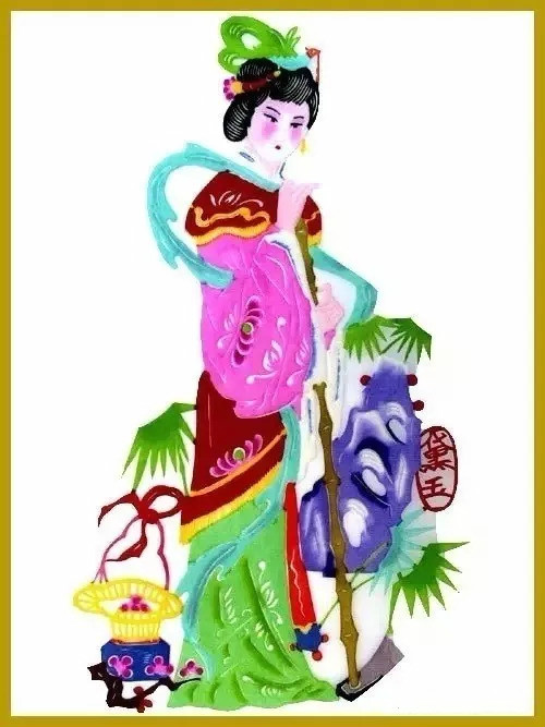 美女染色剪紙作品欣賞，色彩斑斕的剪紙藝術(shù)