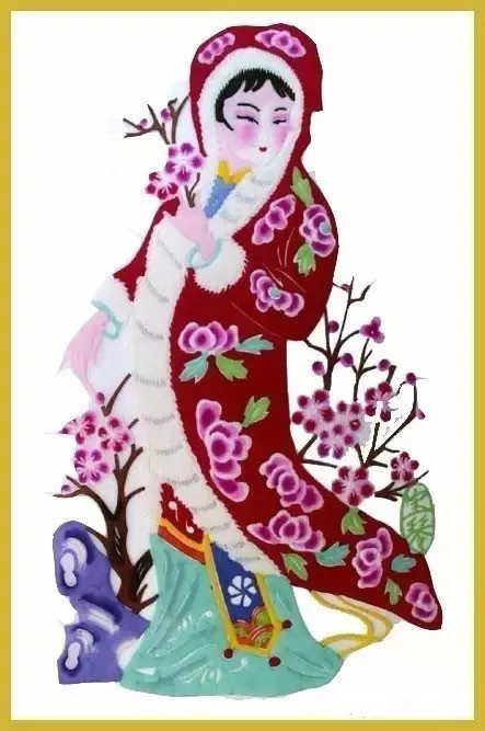 美女染色剪紙作品欣賞，色彩斑斕的剪紙藝術(shù)