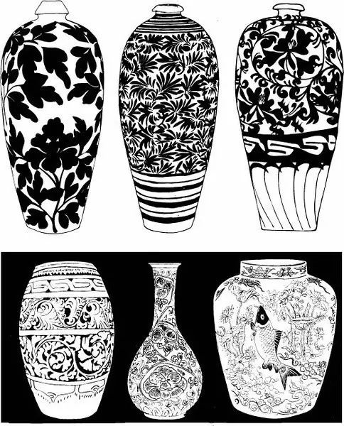 青花瓷素材圖案欣賞，中國傳統(tǒng)藝術(shù)就是這么美