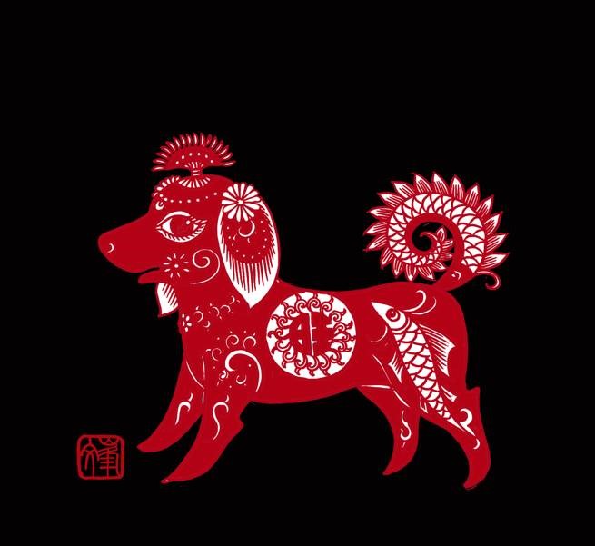 百狗圖剪紙系列(32張)，曹文峰剪紙作品欣賞