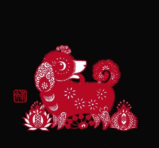 百狗圖剪紙系列(32張)，曹文峰剪紙作品欣賞