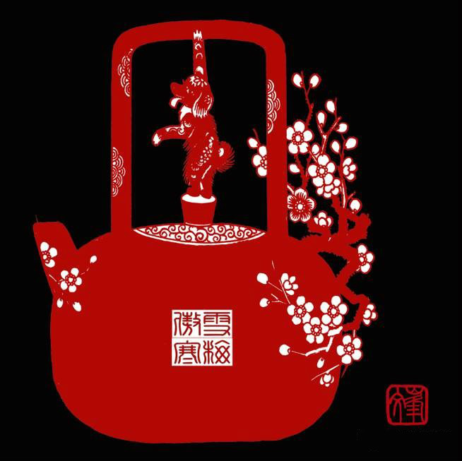 百狗圖剪紙系列(32張)，曹文峰剪紙作品欣賞