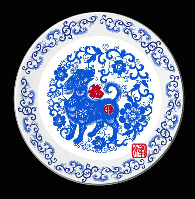 百狗圖剪紙系列(32張)，曹文峰剪紙作品欣賞