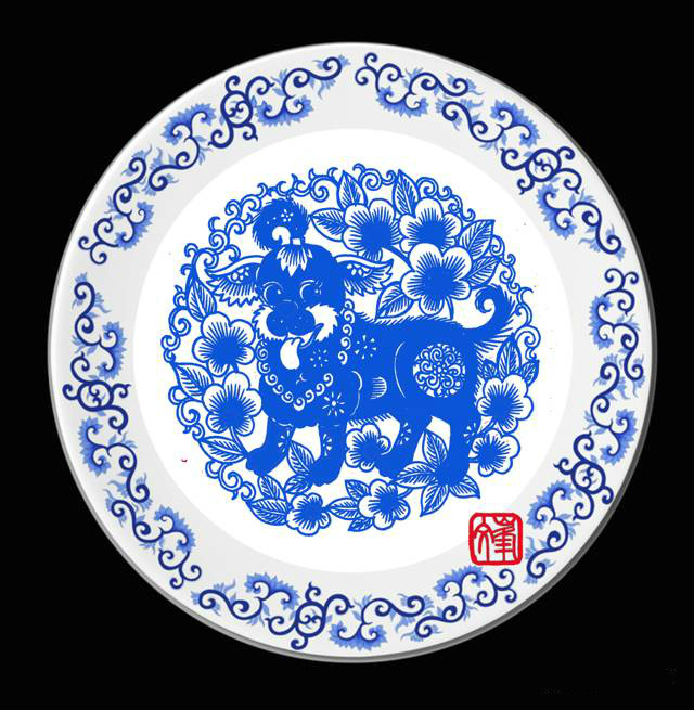 百狗圖剪紙系列(32張)，曹文峰剪紙作品欣賞